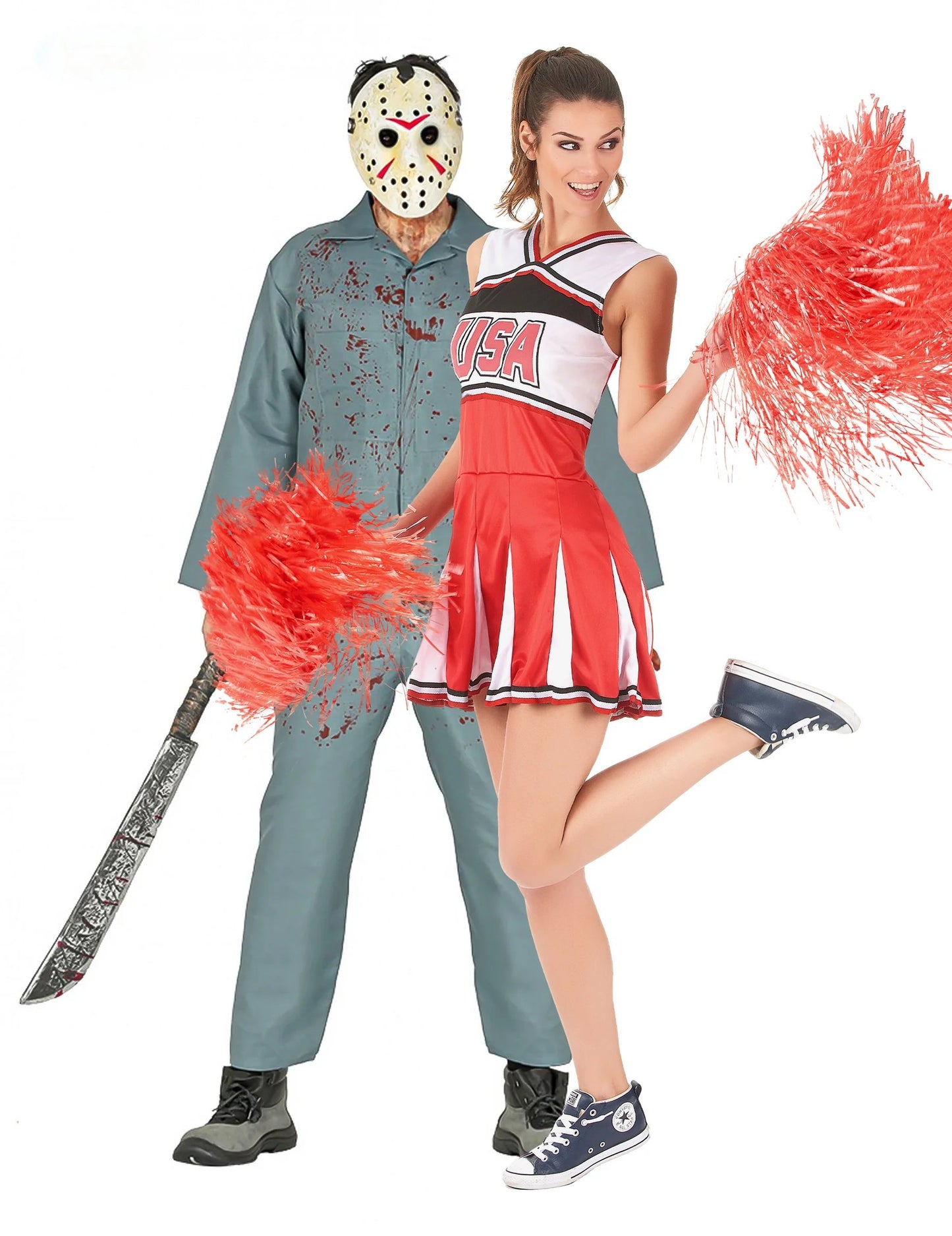 Horrorkoppel verkleed als seriemoordernaar en cheerleader