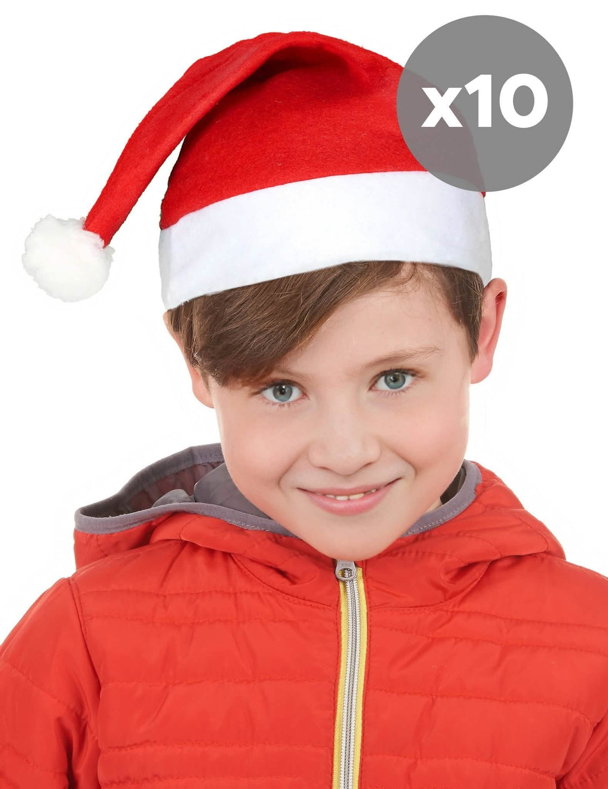 Pack 10 bonnets de Noël enfant