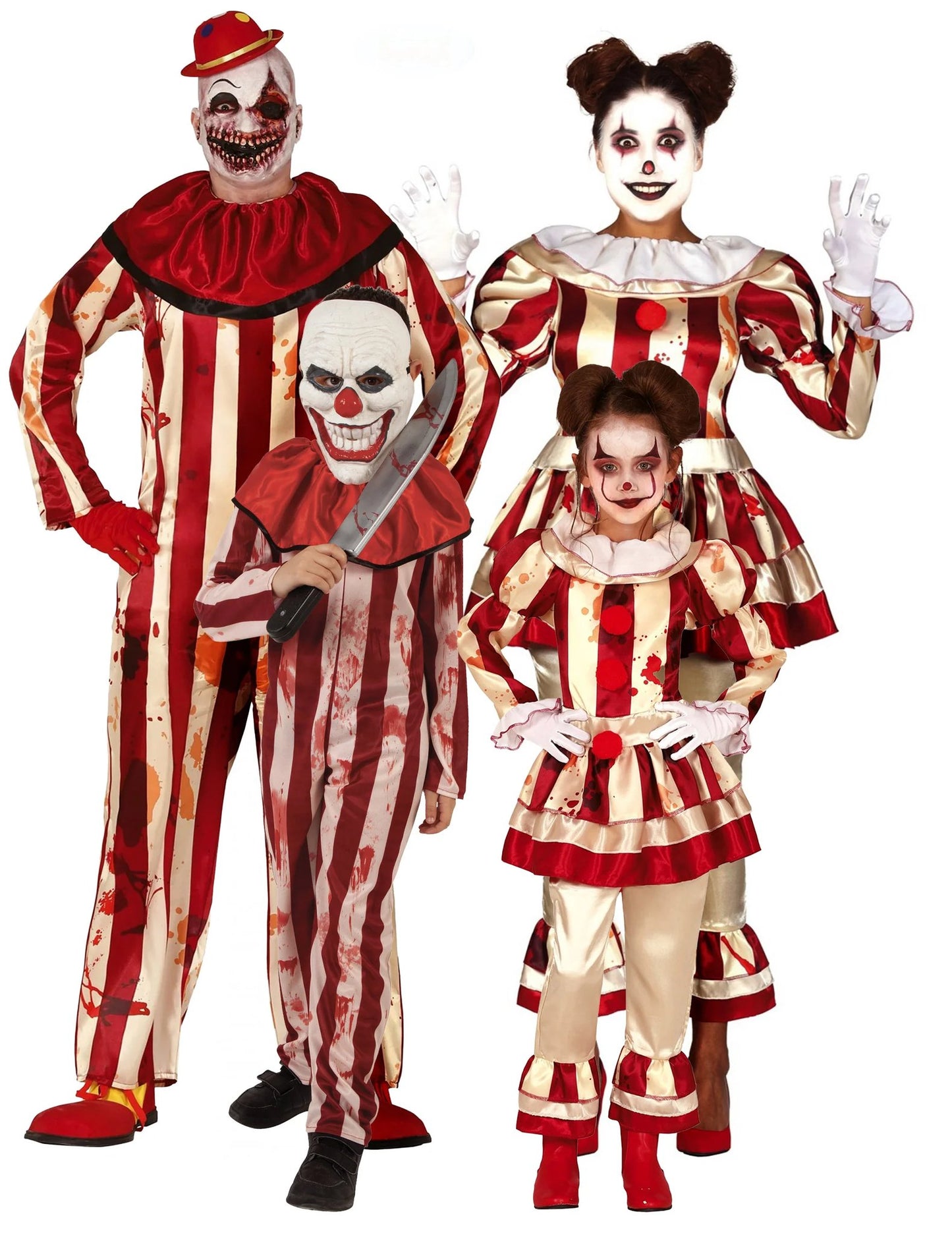 Angstaanjagend Clown Familiekostuum