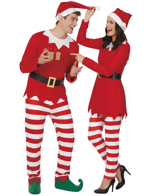 Déguisement couple elfes farceurs de Noël adulte