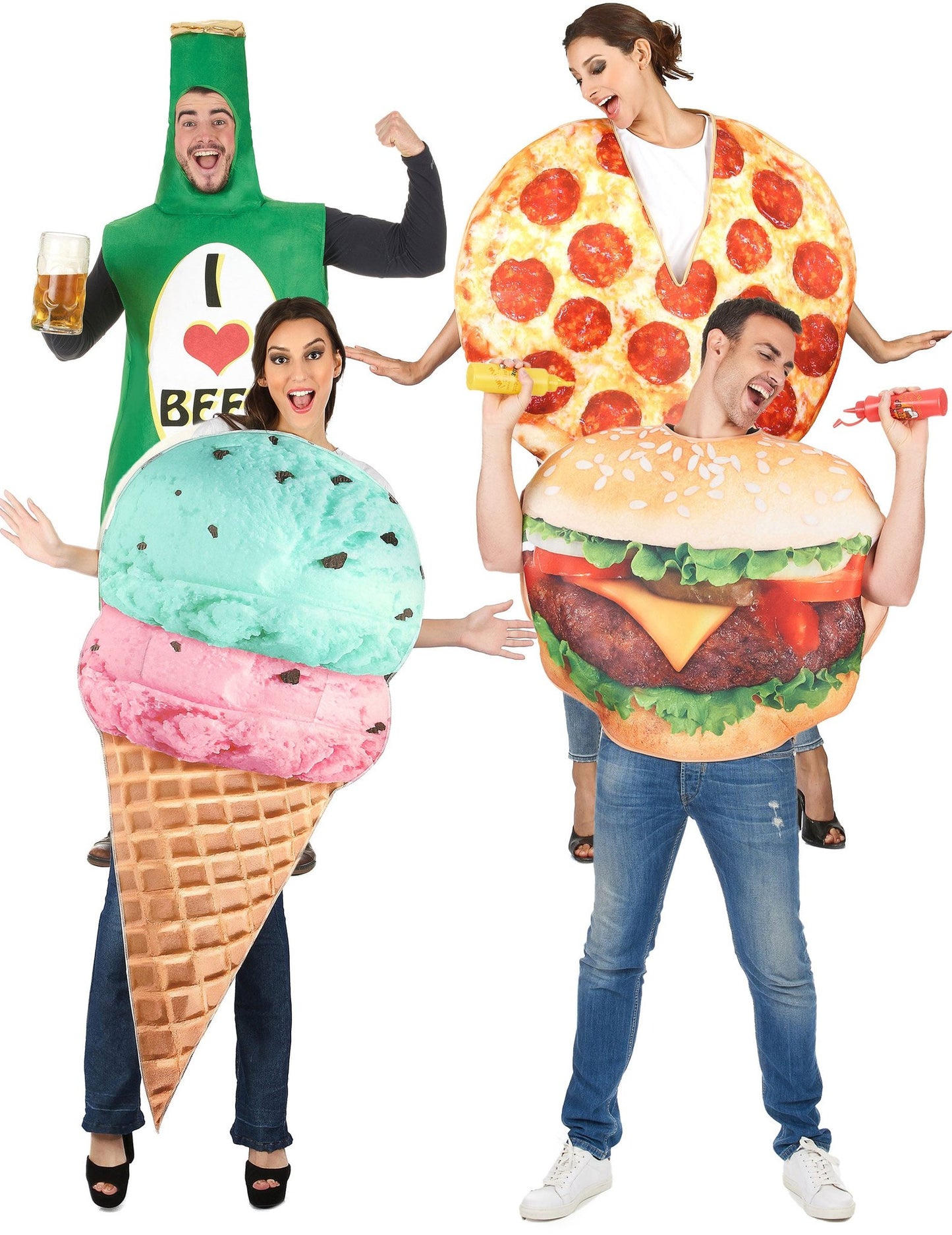 Fast food groepskostuum voor volwassenen