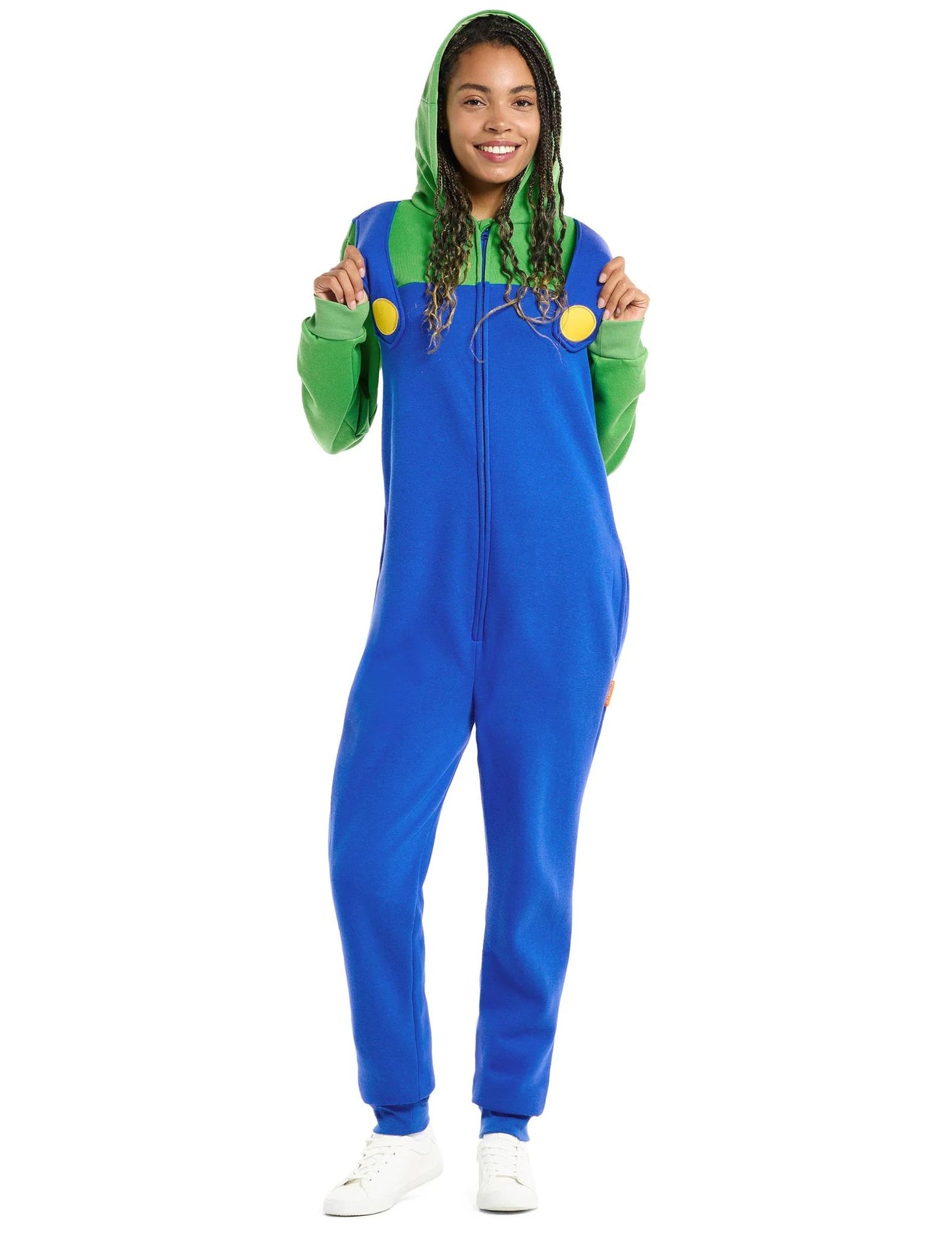 Luigi en Mario koppelkostuum jumpsuit voor volwassenen