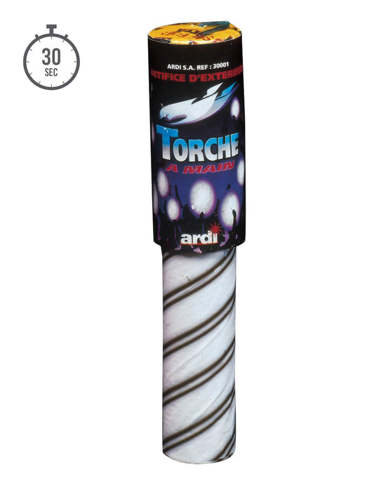 Torche à main blanche à mèche 30 secondes