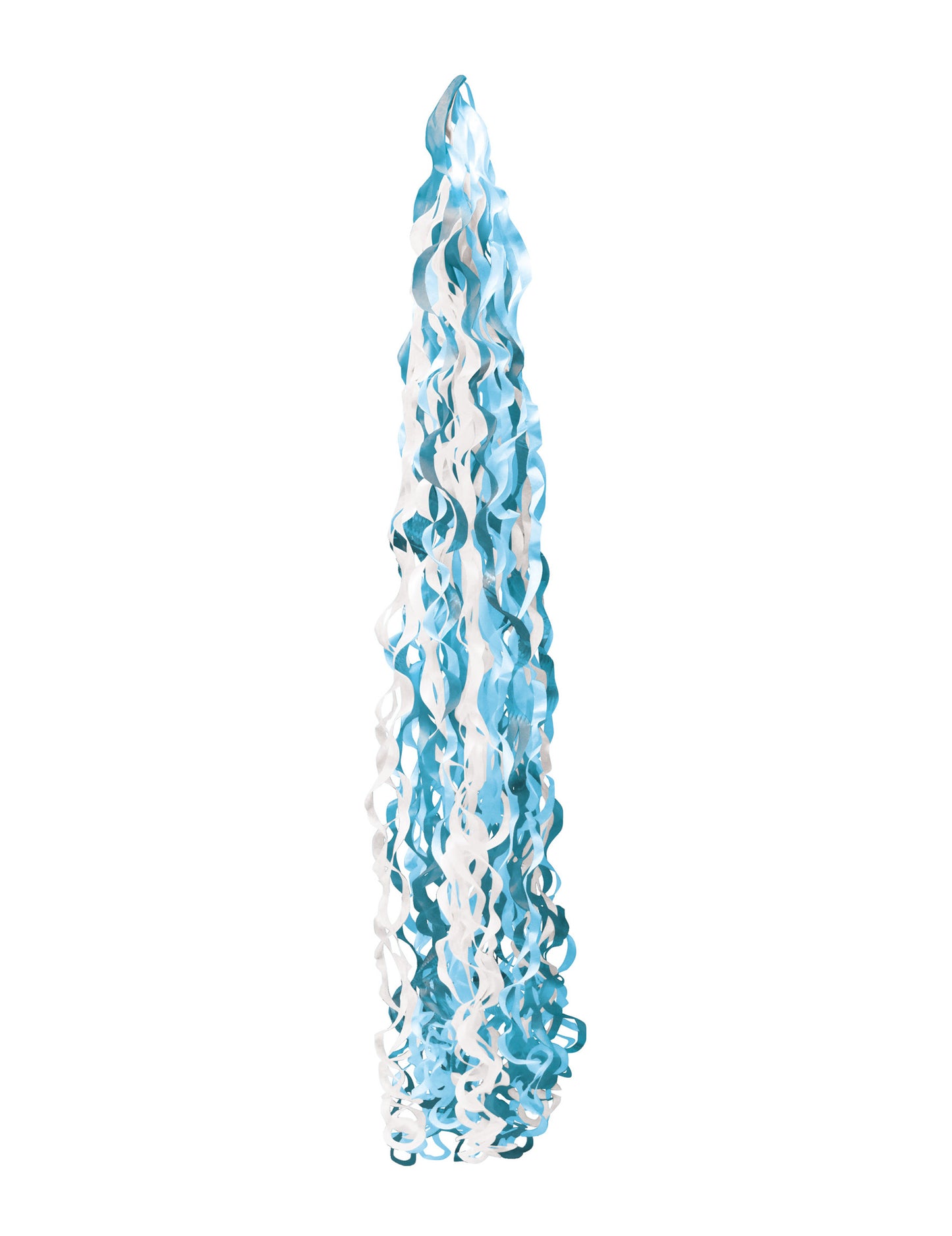 Traîne de ballon à spirales pour fête bleue et blanche