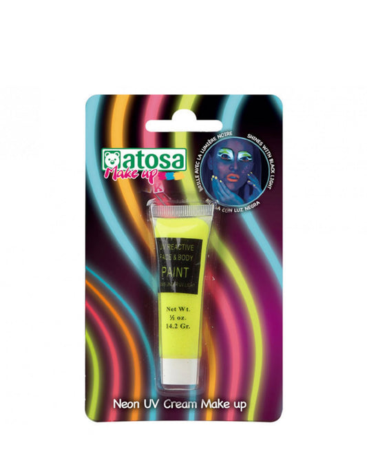 Neon gele UV make-up tube