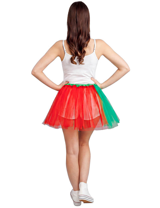 Rode en groene tutu voor supporters Portugal 39 cm