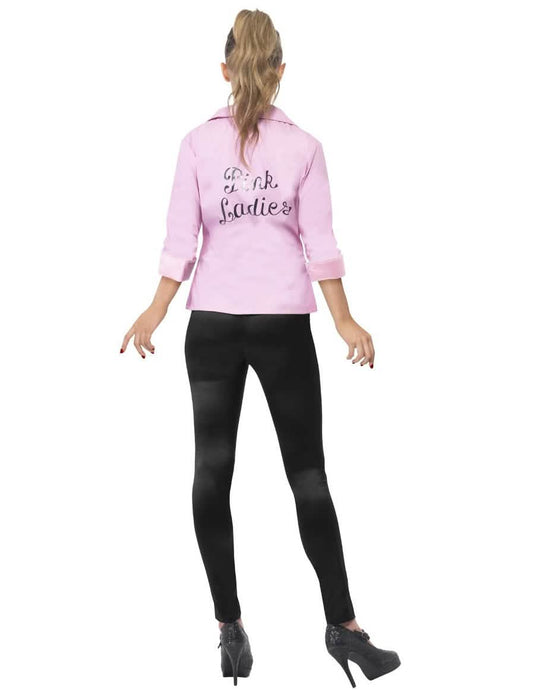 Vue de dos de la veste luxe Pink Ladies Grease