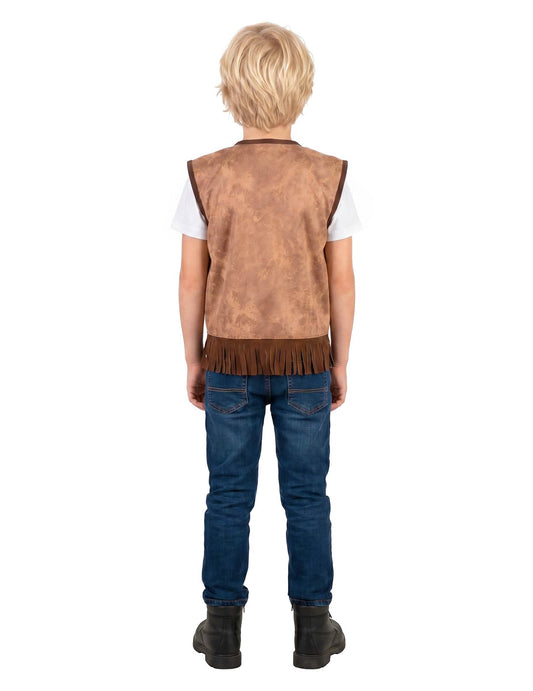 Veste western marron clair enfant