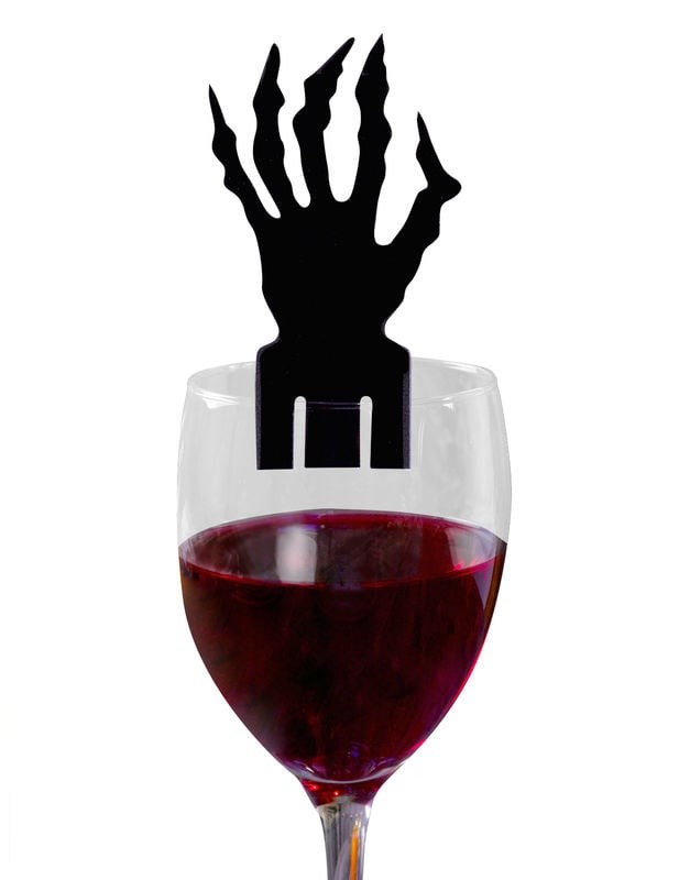 Mise en situation sur un verre de la décoration pour verres Halloween