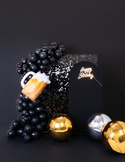 Ballon géant boule miroir dorée 60 cm