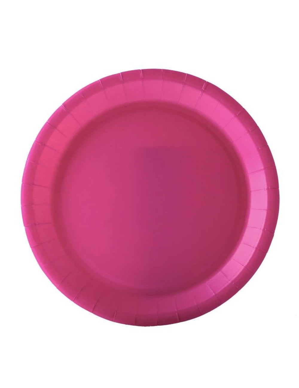 Assiettes en carton fuchsia sans plastique