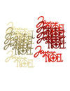 10 tafelconfetti Vrolijk Kerstfeest rood en goud 6,5 x 3,5 cm