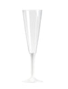 Flûte à champagne pour fête avec pied blanc 150 ml
