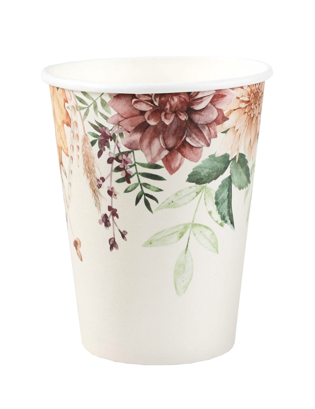 10 gobelets Automne Floral 27 cl