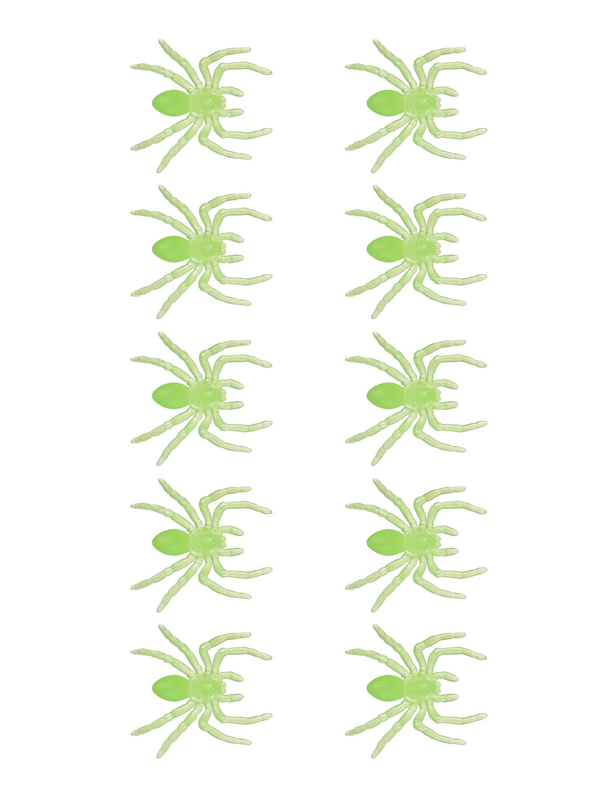 10 kleine glow in the dark spinnen 3,5 cm
