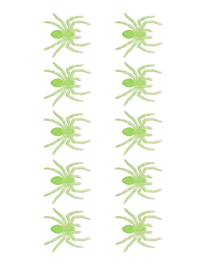 10 kleine glow in the dark spinnen 3,5 cm