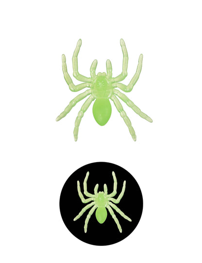 10 kleine glow in the dark spinnen 3,5 cm