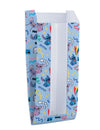Papieren zakjes met venster Stitch voor kinderen blauw met Stitch- en Angel-patronen