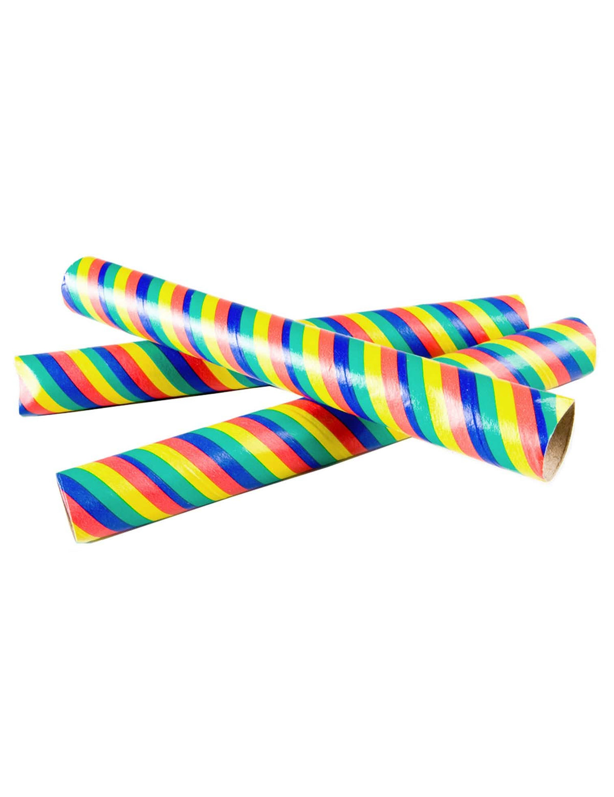 Set van 10 kleurrijke blaaspijpjes voor feest met strepen