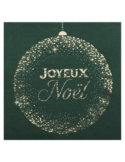 10 servetten Schitterende Kerst dennengroen 33 x 33 cm