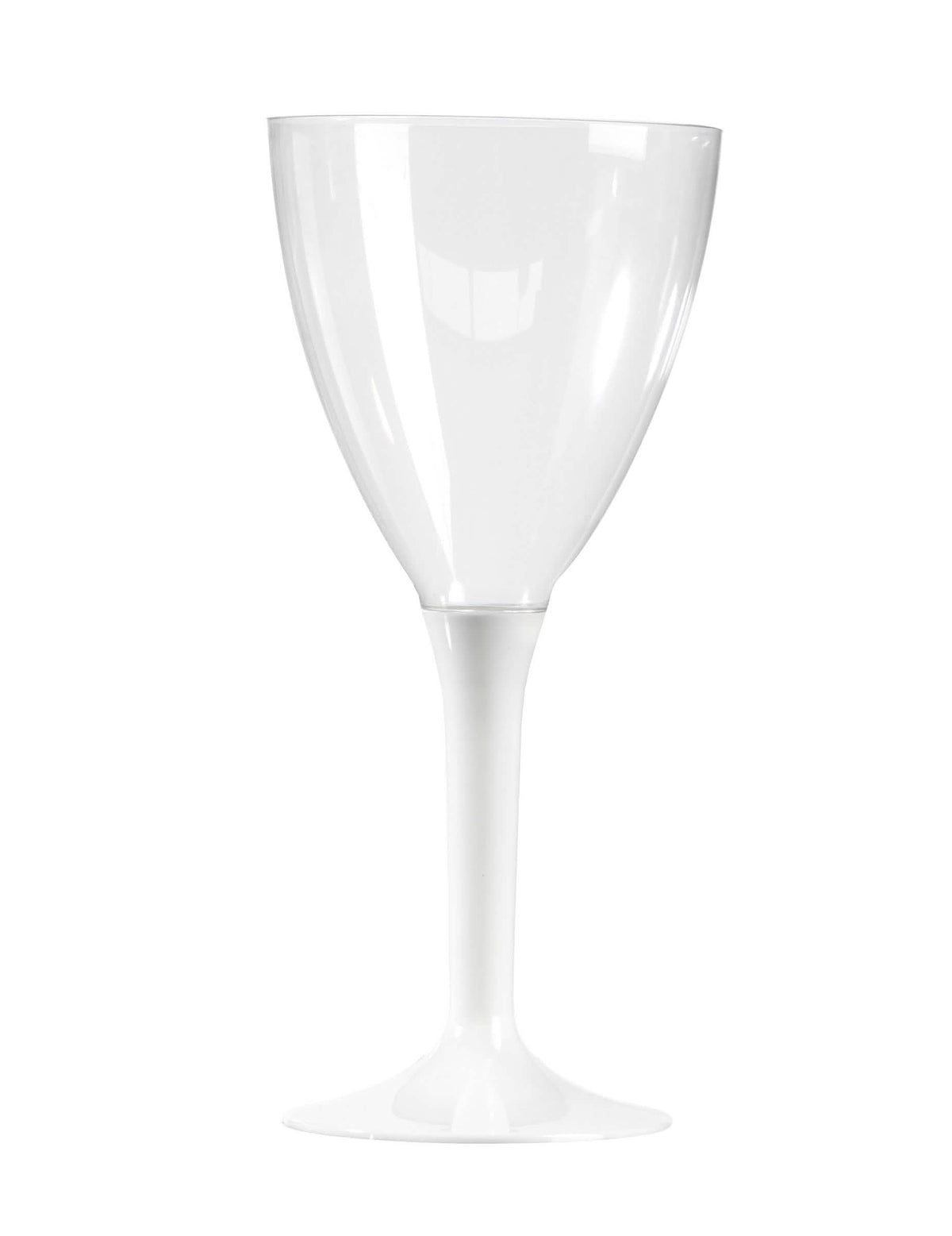 Verres à vin en plastique pour fête blanc