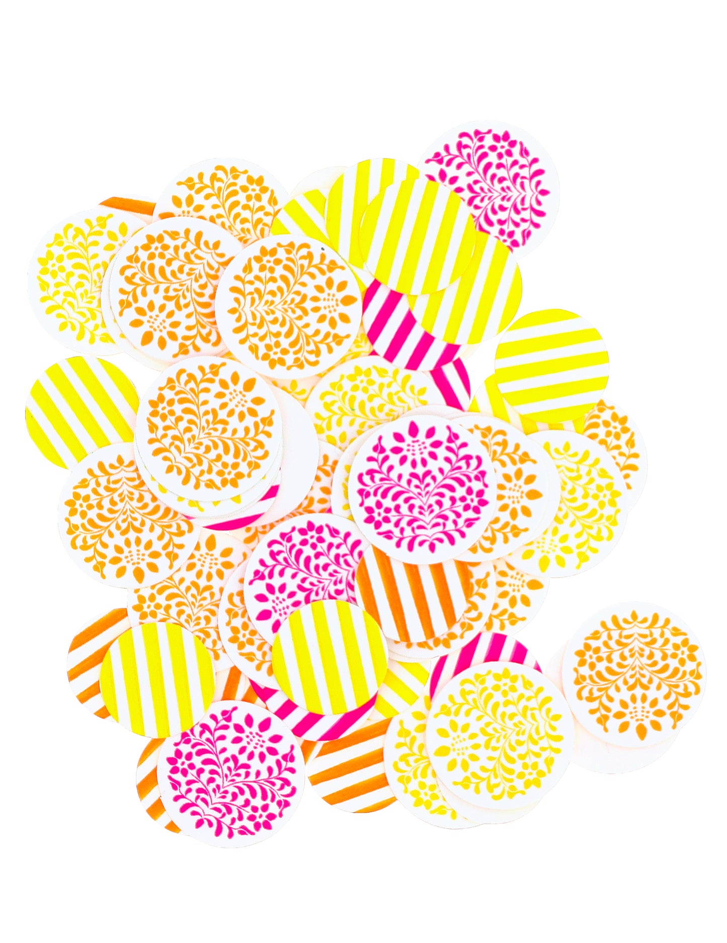 100 Confettis en papier Pink Limonade 2.5 cm