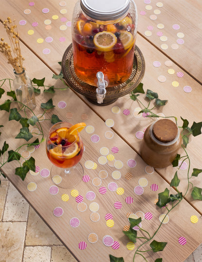 100 Confettis en papier Pink Limonade 2.5 cm