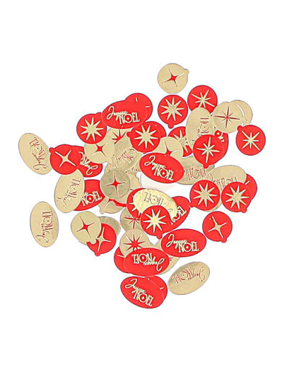100 tijdloze kerstconfetti Vrolijk Kerstfeest rood en goud van 1 tot 2 cm