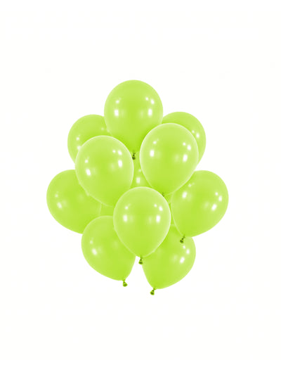 100 Mini ballons latex vert clair 13 cm