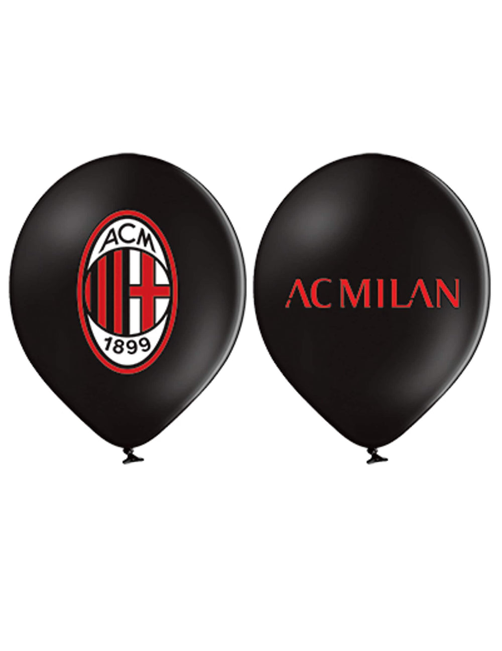 Ballons en latex AC Milan pour fête noirs