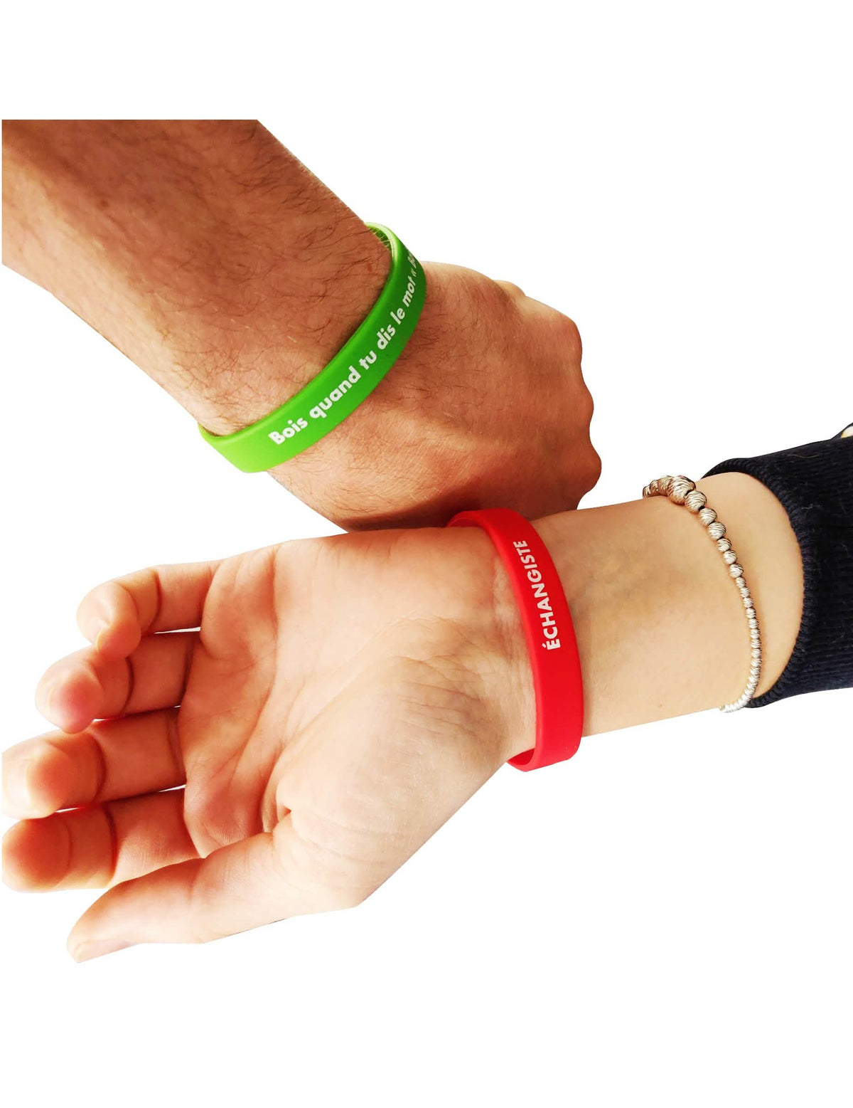 10 bracelets défis humoristique pour adulte multicolores en silicone
