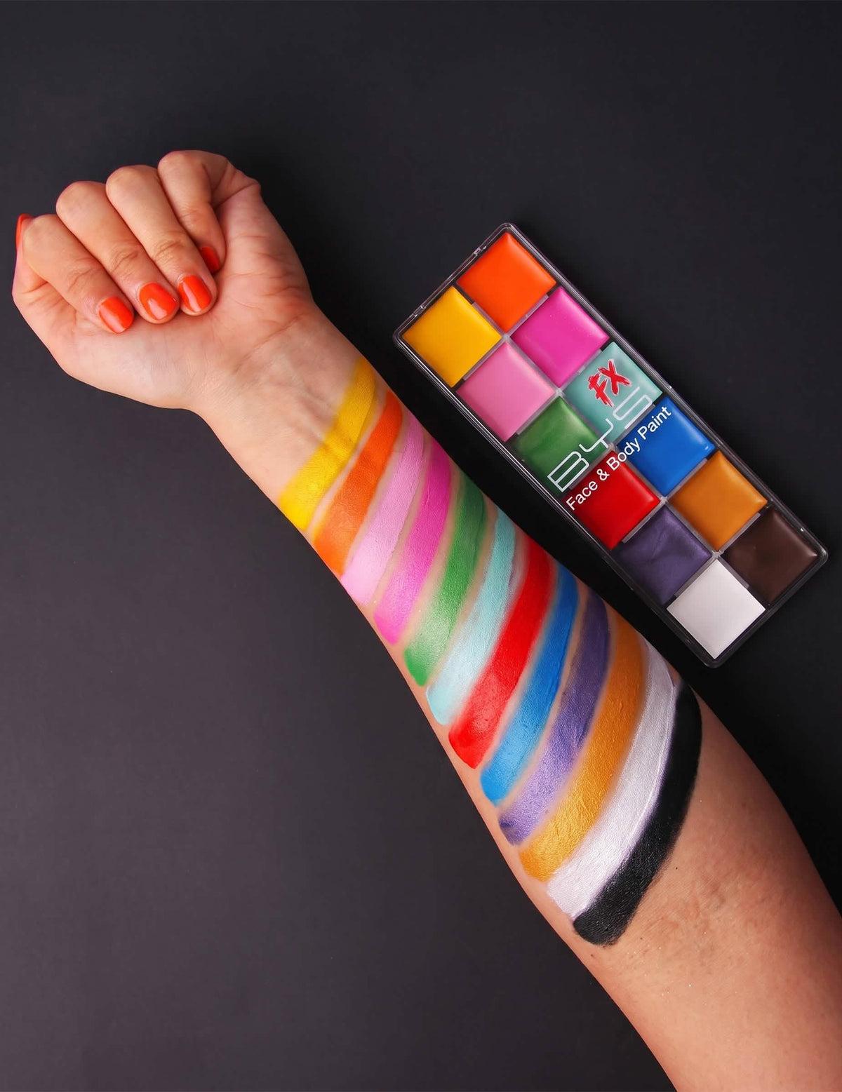 12 Veelkleurige crème schminks