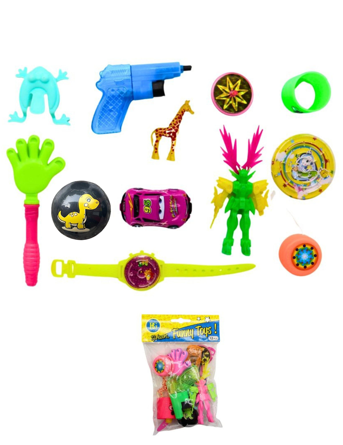 12 jouets de kermesse assortis