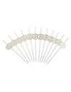 Pailles médaillon mon premier anniversaire pour enfant blanc et or