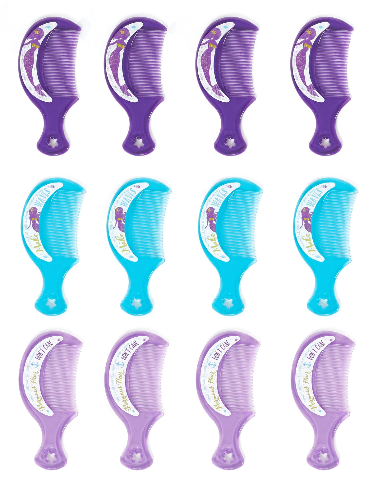 12 petits cadeaux peignes rêves de sirène colorés