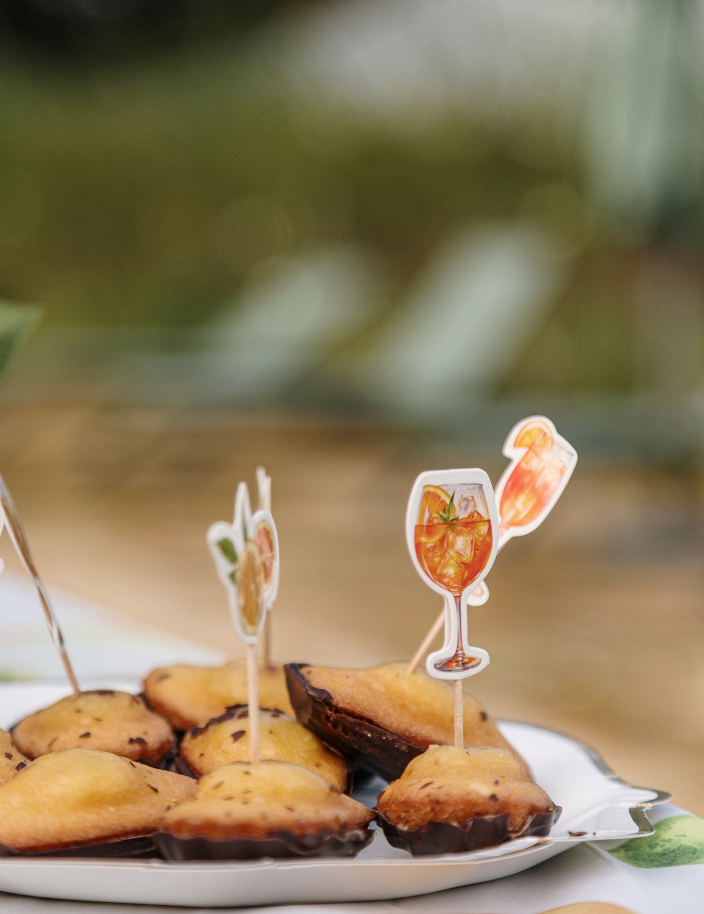 12 fizz citrus papieren prikkers in crème, oranje en geel voor cocktails