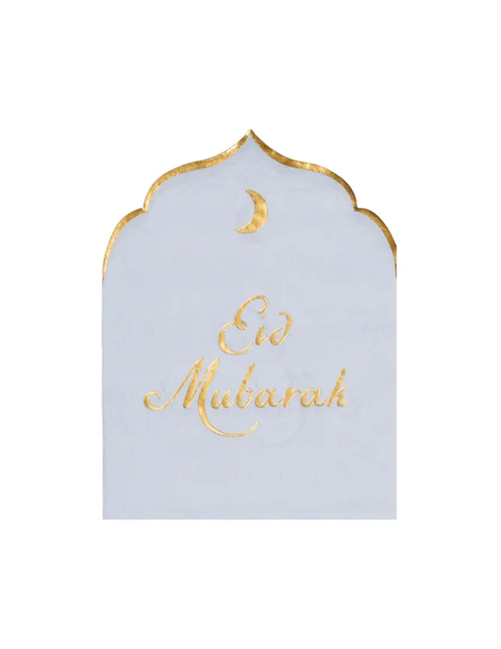Serviettes Eid Mubarak pour fête blanc et doré
