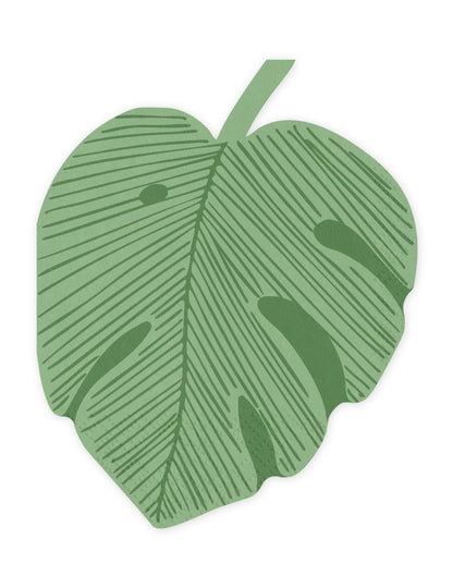 12 Papieren servetten monstera blad groen 29,1 x 36 cm