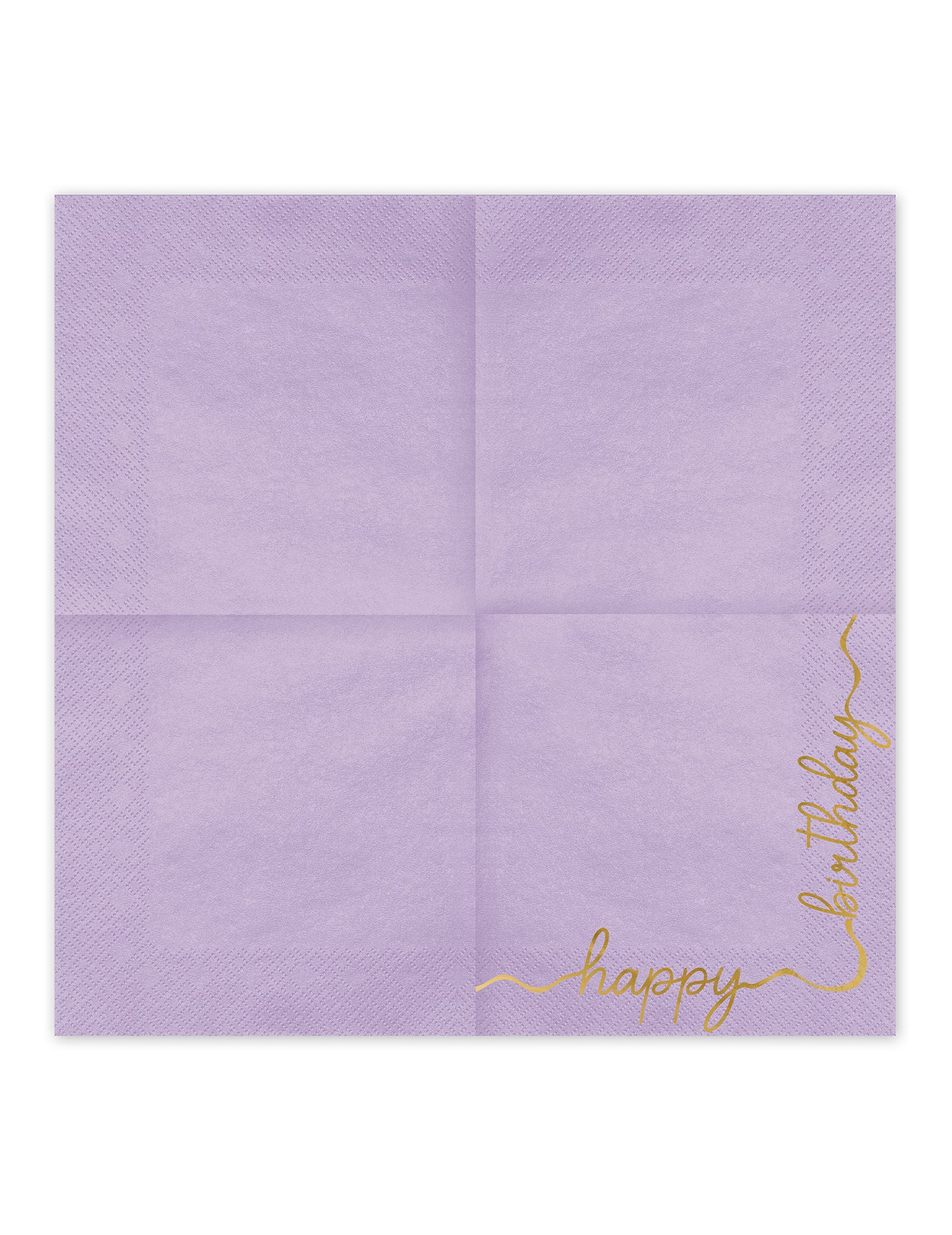 12 Papieren servetten Happy Birthday pastel en goud 33 × 33 cm