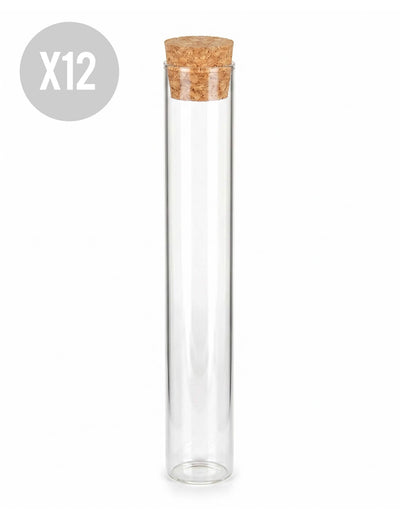 12 tubes éprouvette en verre 15 cm