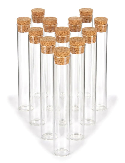 12 glazen reageerbuisjes 15 cm