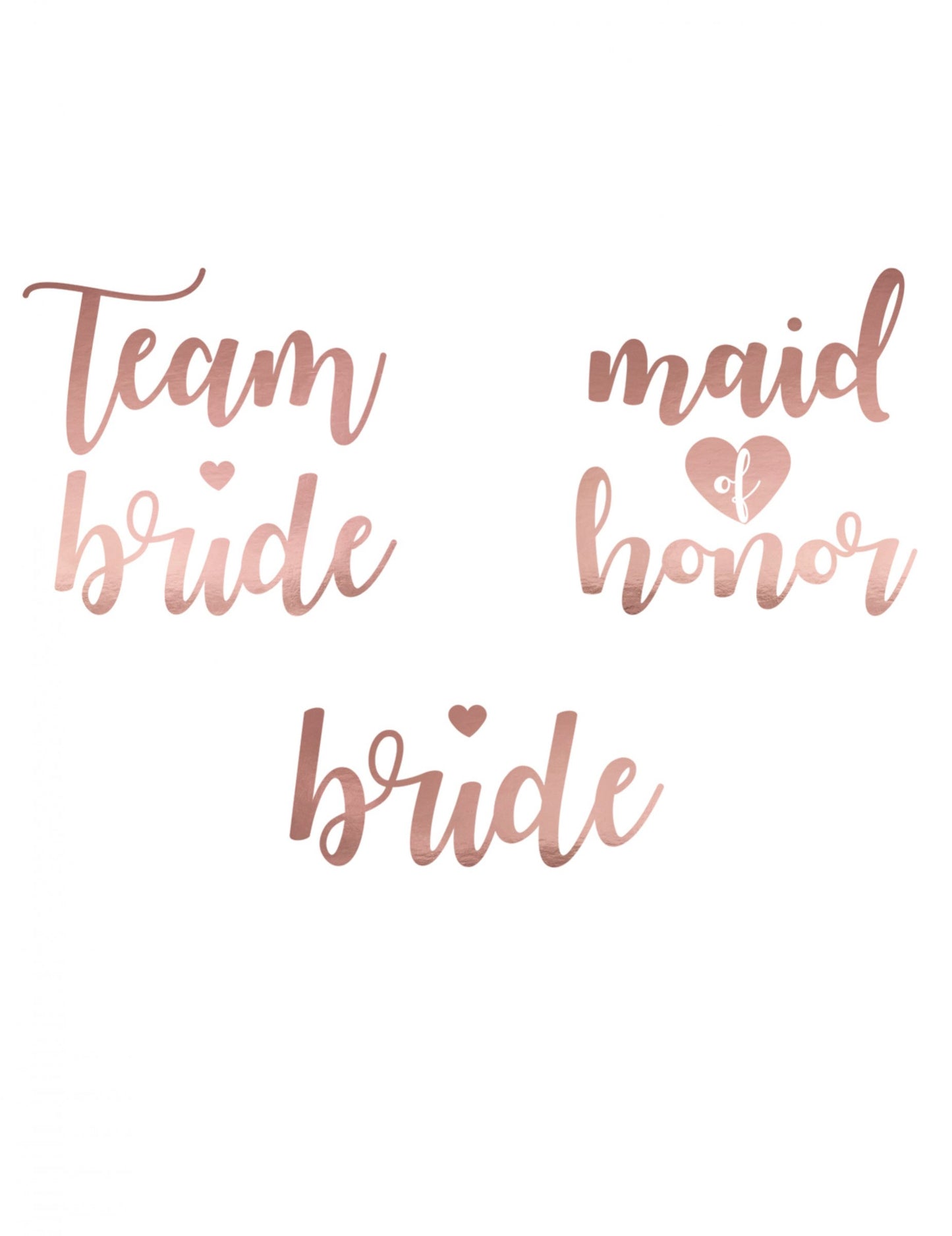 13 Team bruid roségouden tatoeages