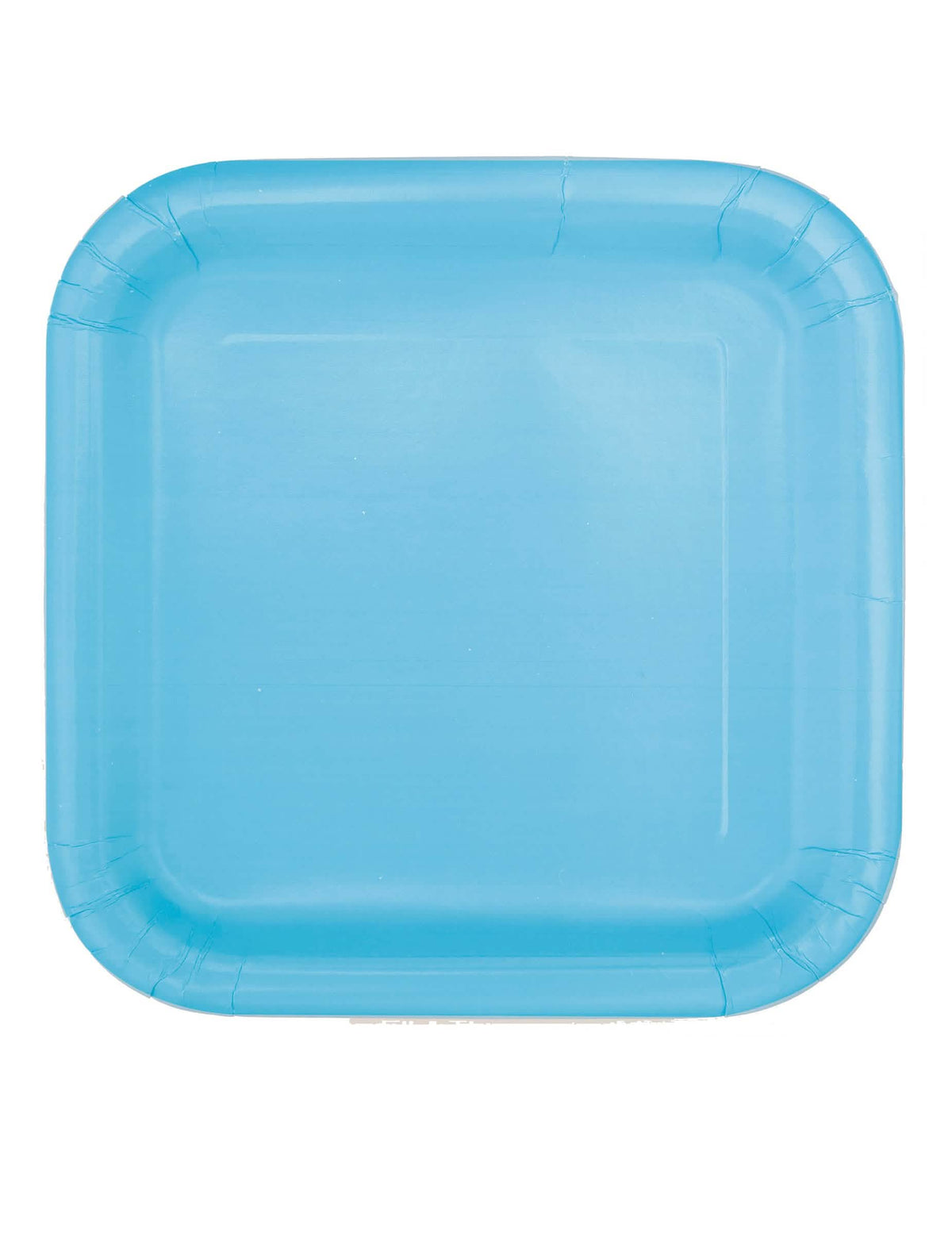 Assiettes carrées en carton pour baby shower bleu pastel