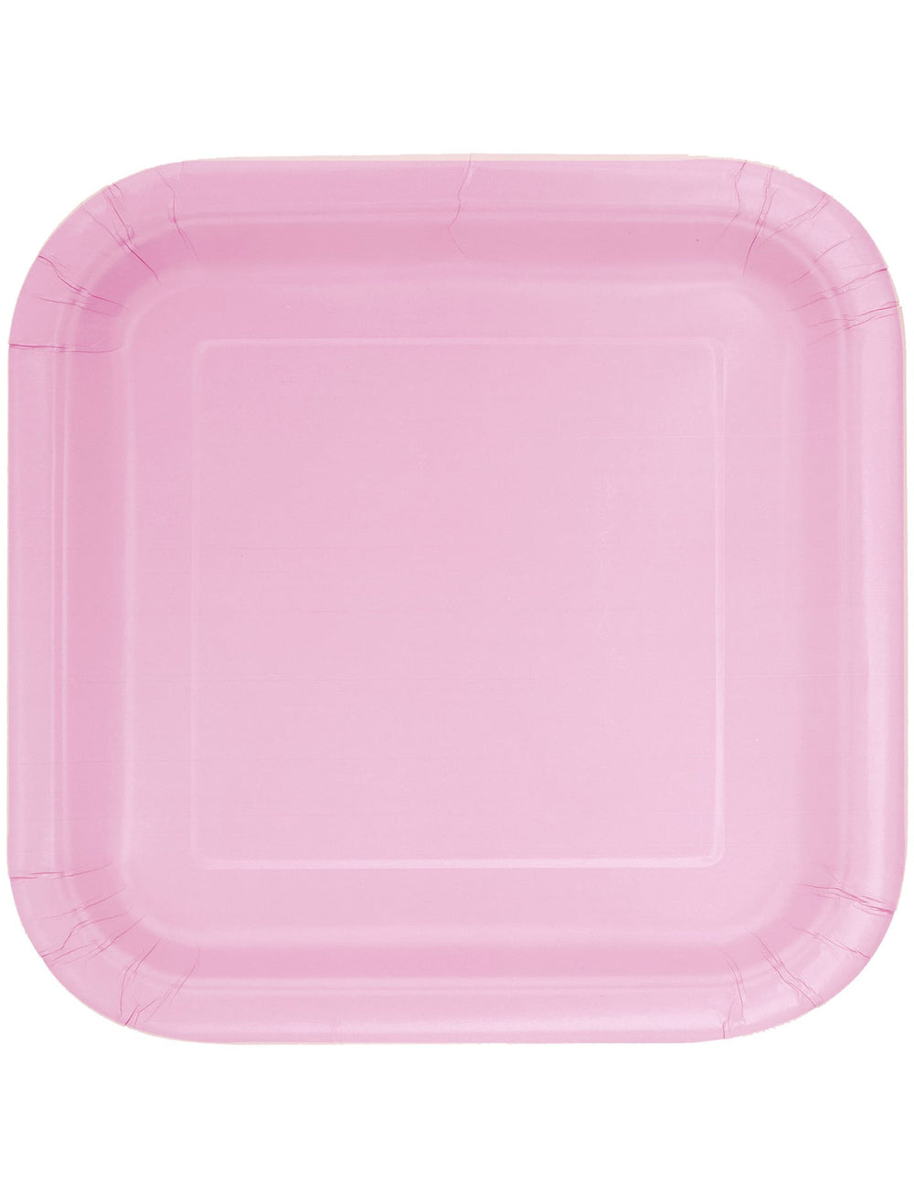 Assiettes carrées en carton réception pastel pour fête rose clair