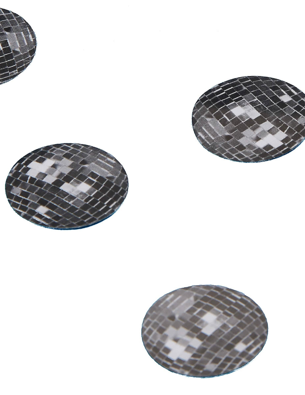 150 confettis de table boule disco pour fête argentés