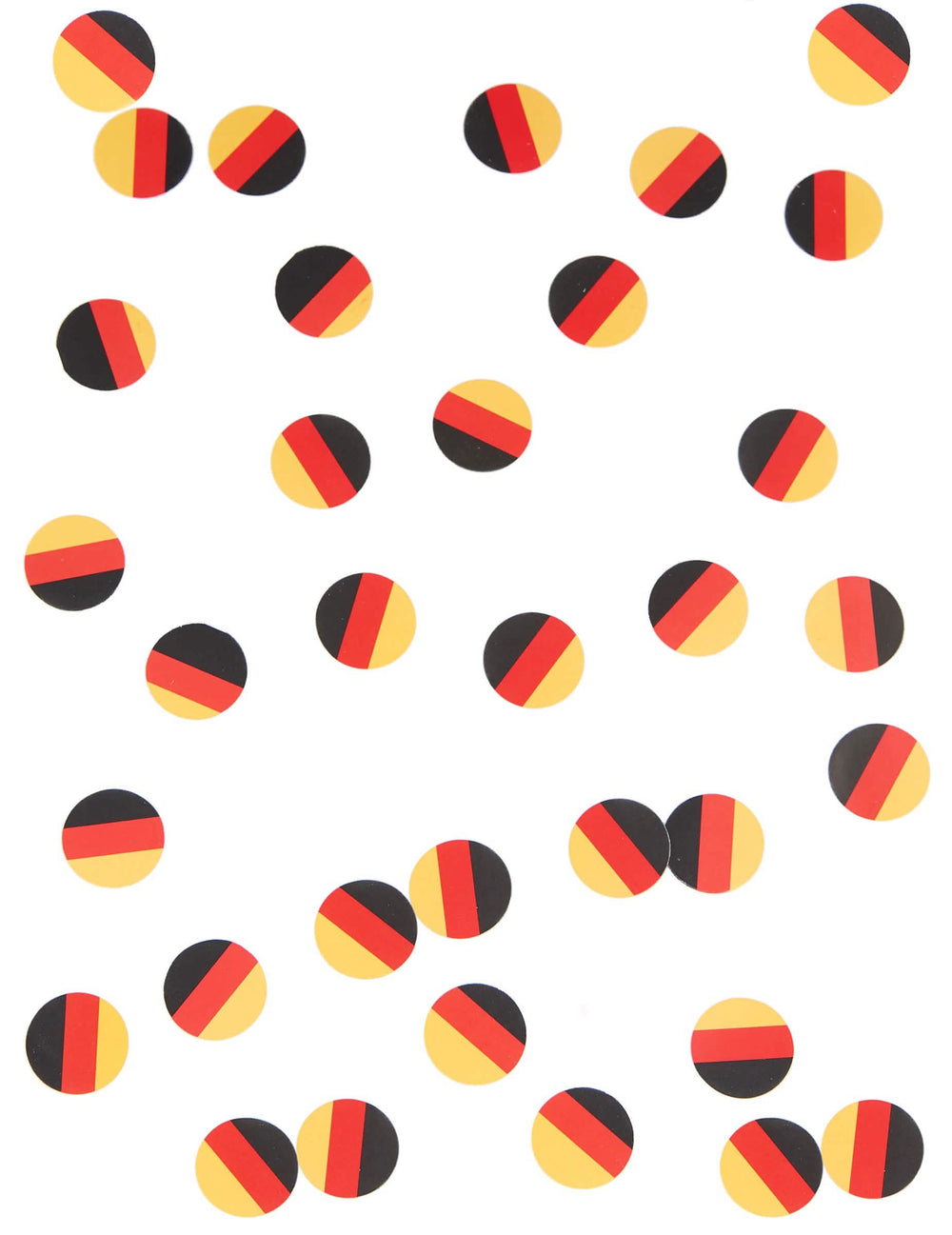 Close-up van het patroon van de tafelconfetti met de vlag van duitsland