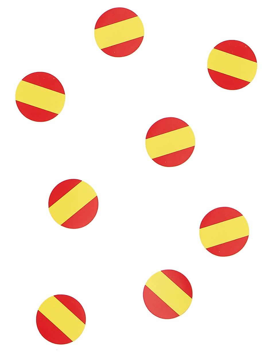 tafelconfetti spanje rood en geel