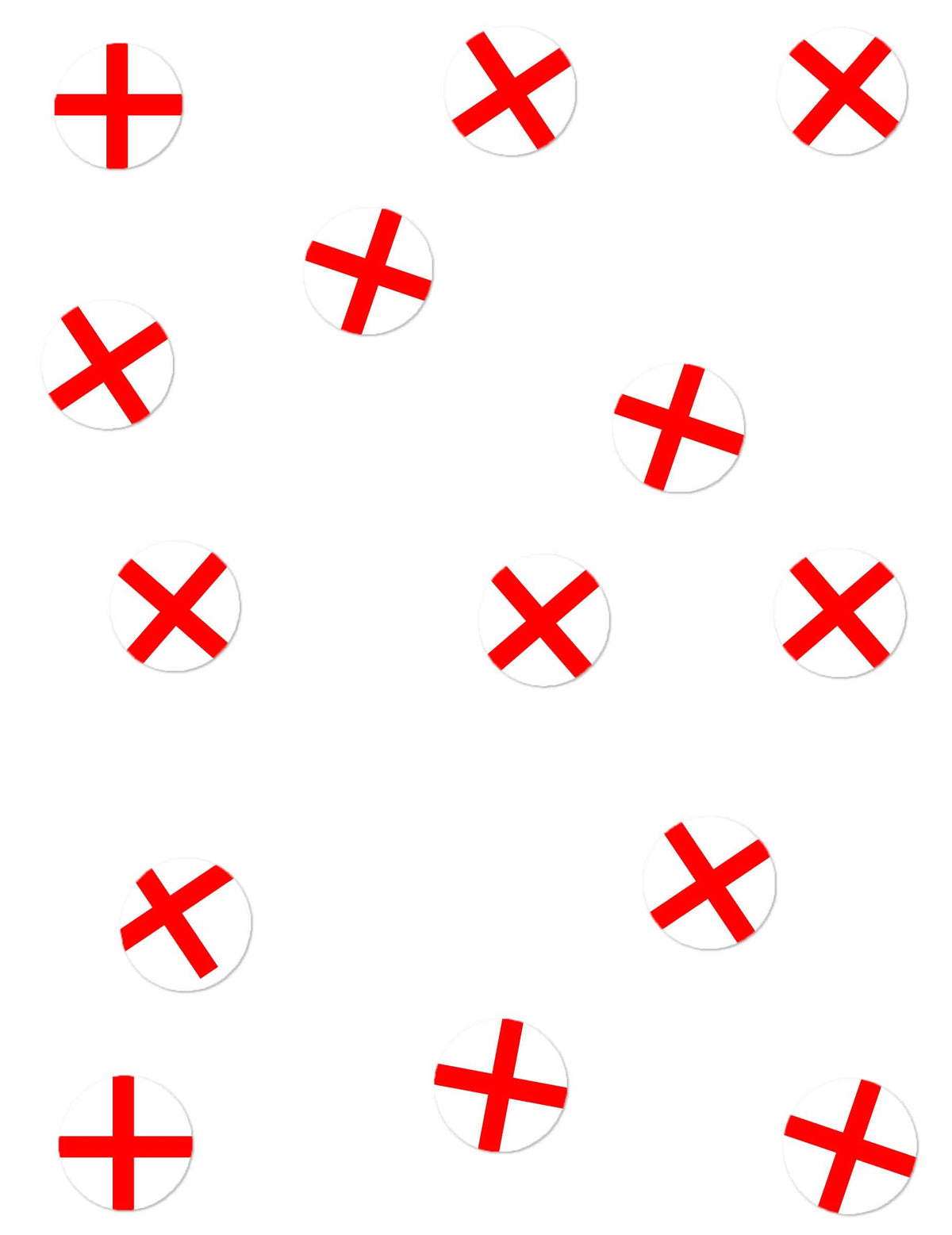 tafelconfetti vlaggen engeland voor feest wit en rood