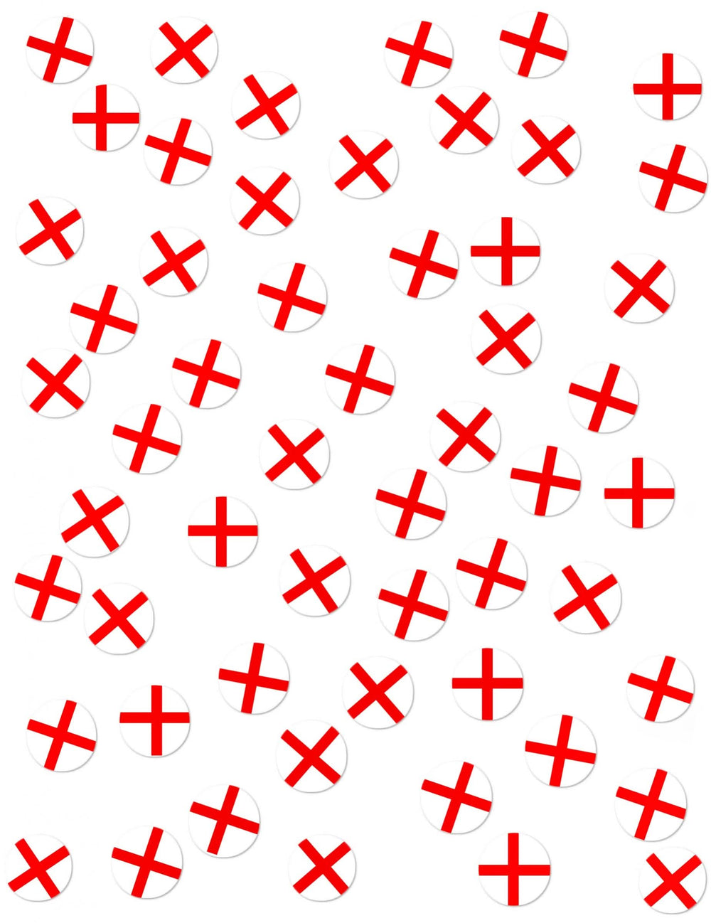 Detail van tafelconfetti vlaggen engeland