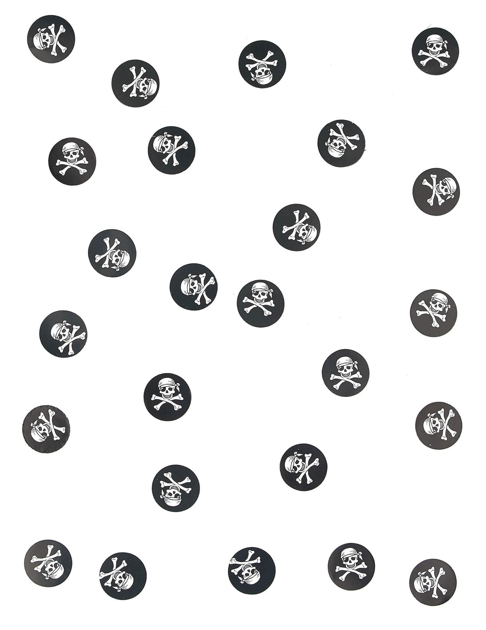 Vue d'ensemble des confettis de table pirate